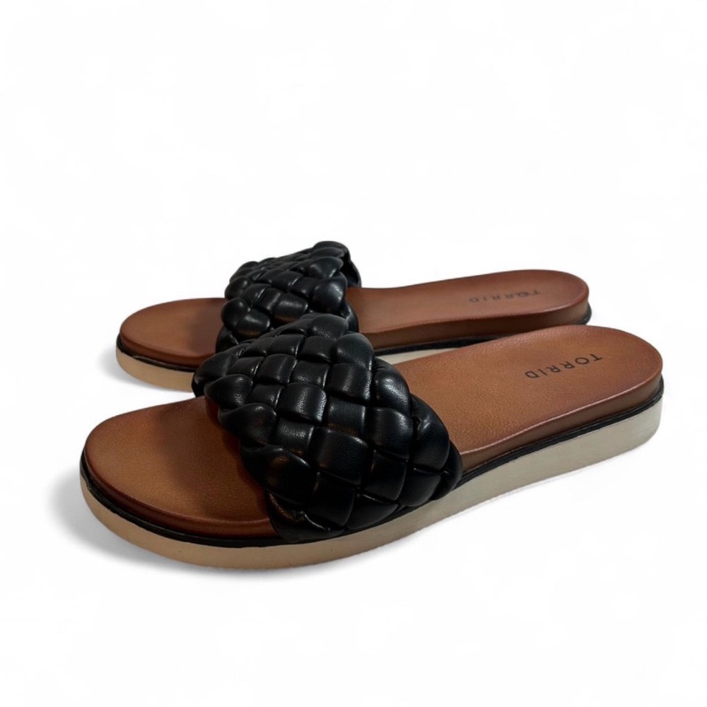 Torrid Black Braided Sandals